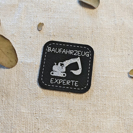 Kunstleder-Label Baufahrzeug Experte